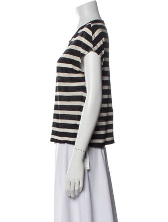 RtA Striped Scoop Neck T-Shirt