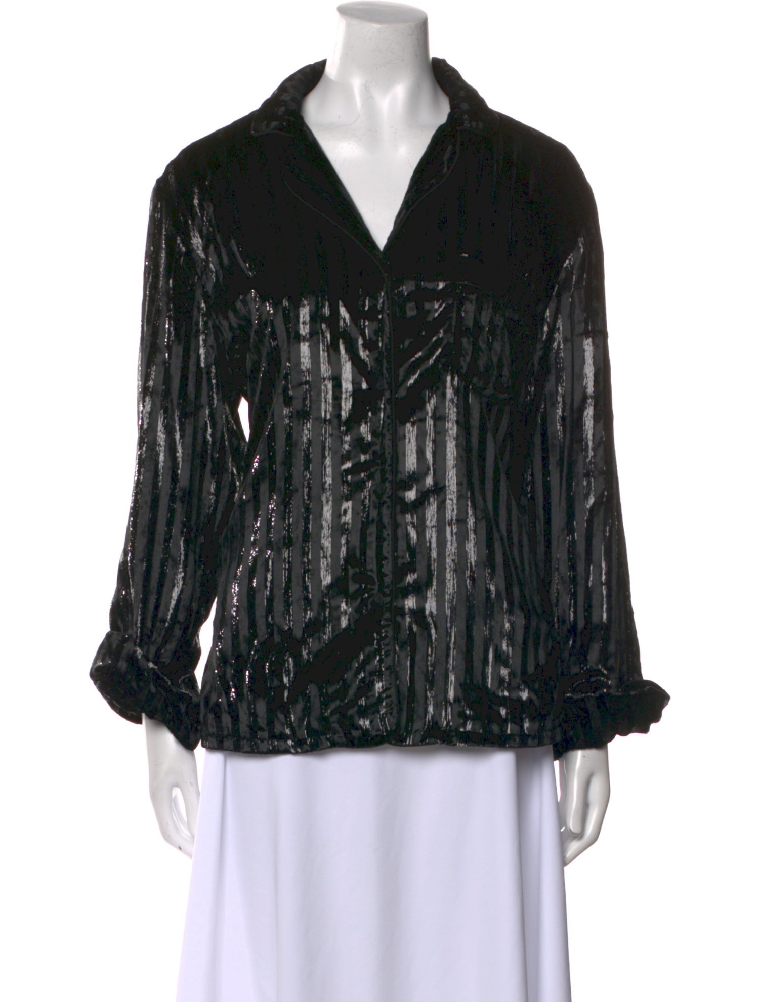 RtA Printed V-Neck Blouse