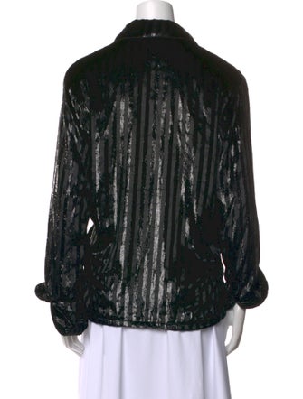 RtA Printed V-Neck Blouse