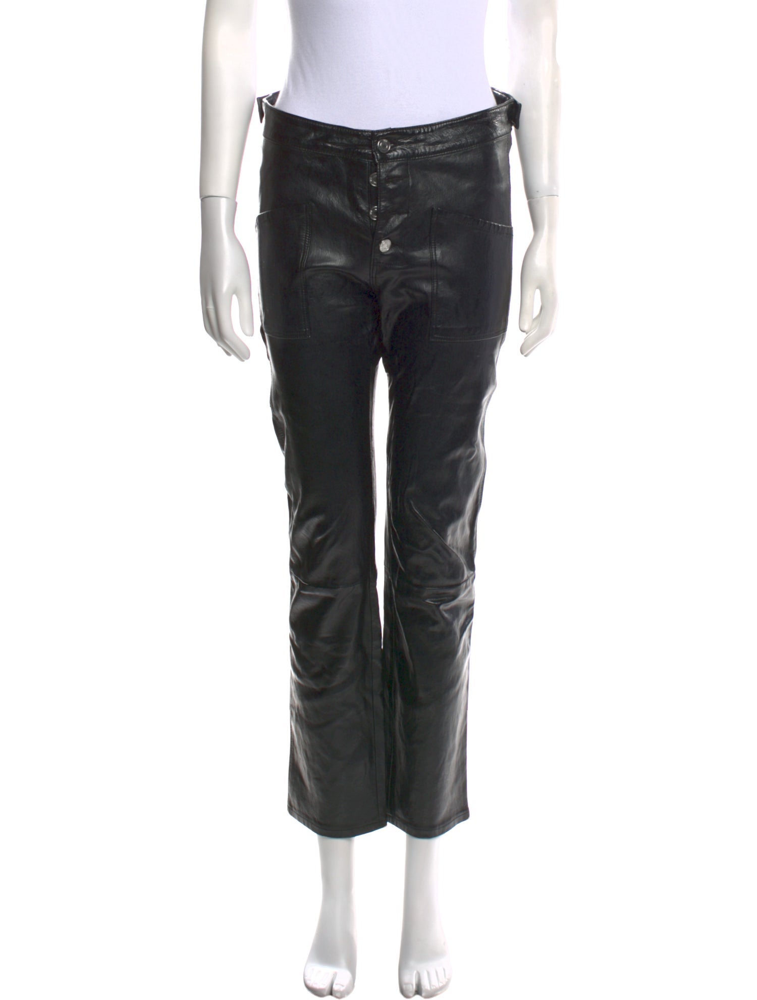 RtA Leather Straight Leg Pants