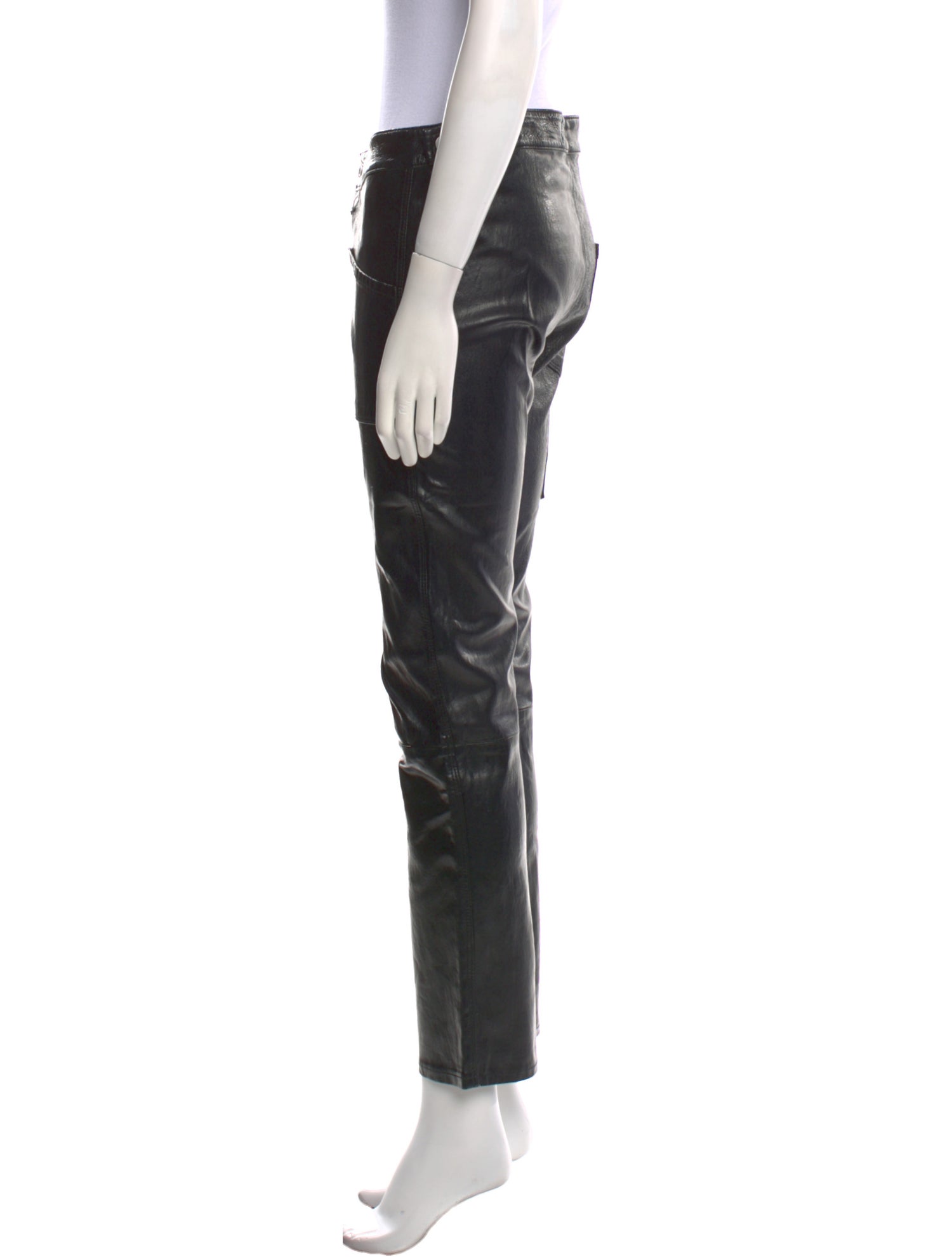 RtA Leather Straight Leg Pants