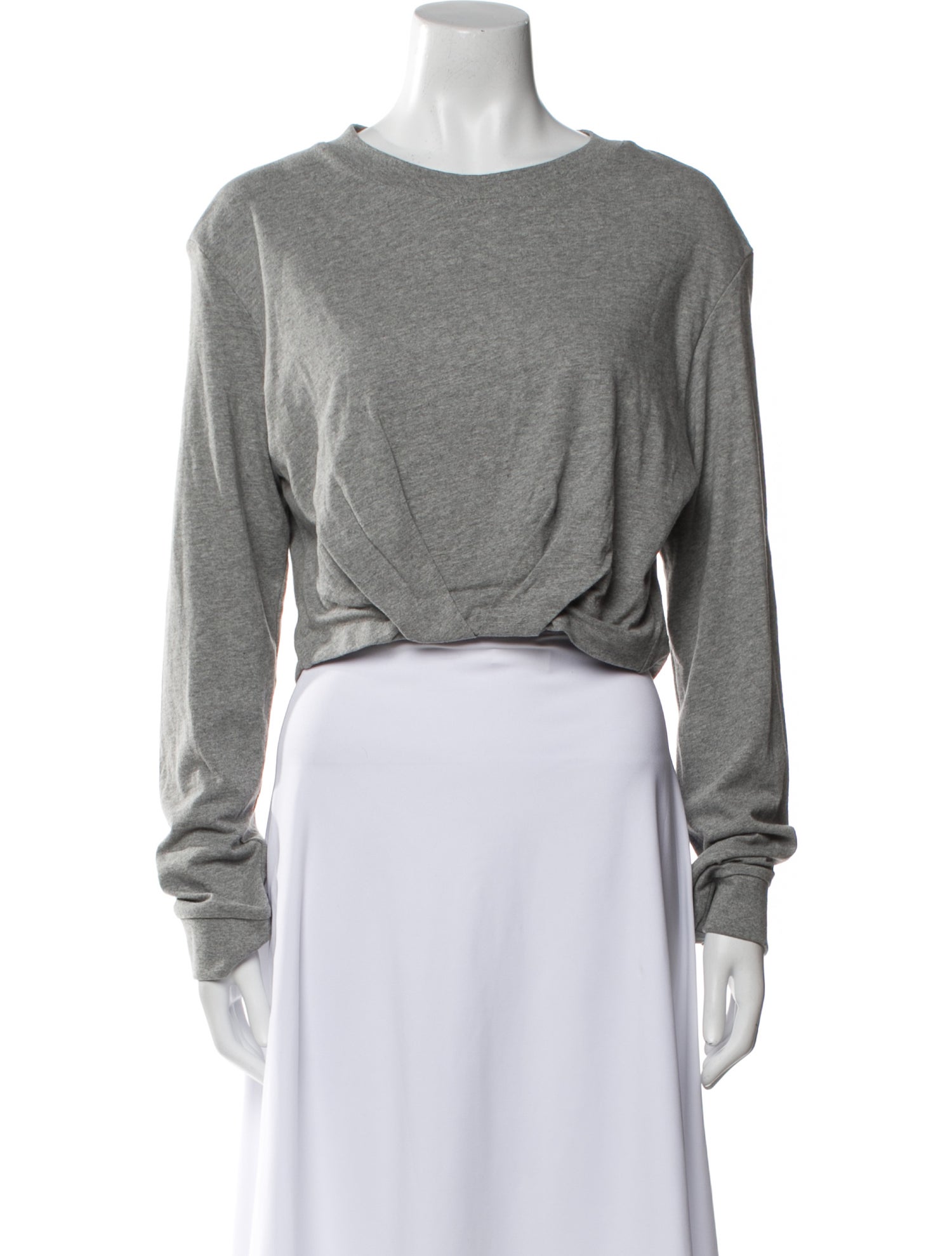 RtA Bateau Neckline Long Sleeve Crop Top w/ Tags