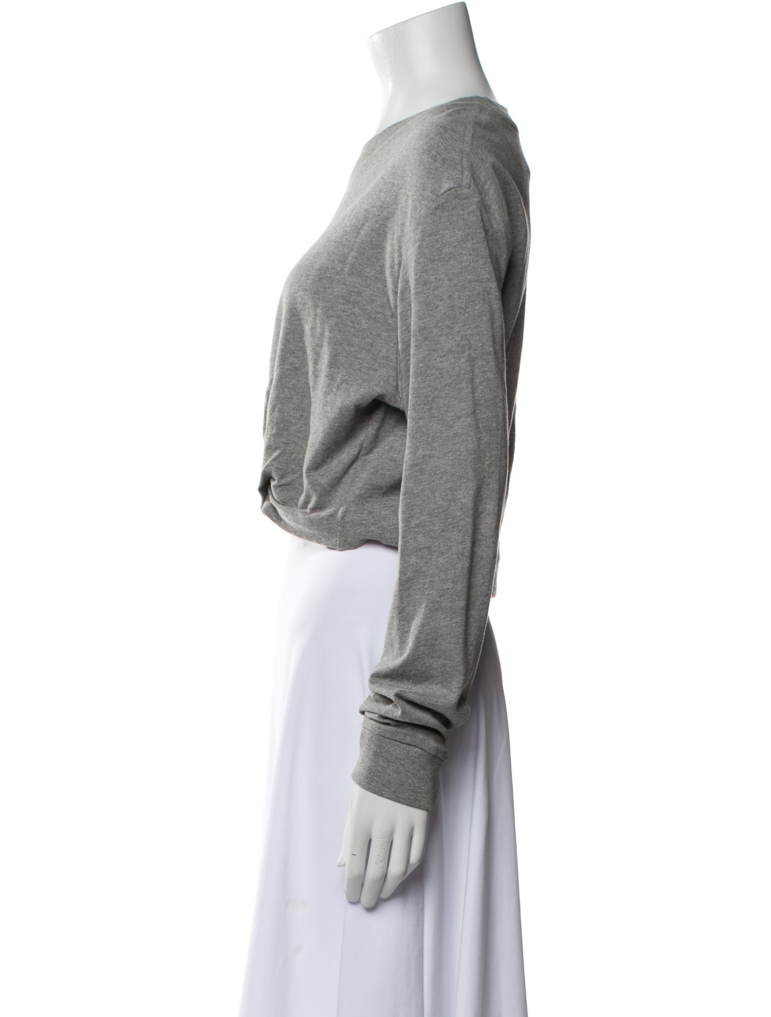 RtA Bateau Neckline Long Sleeve Crop Top w/ Tags