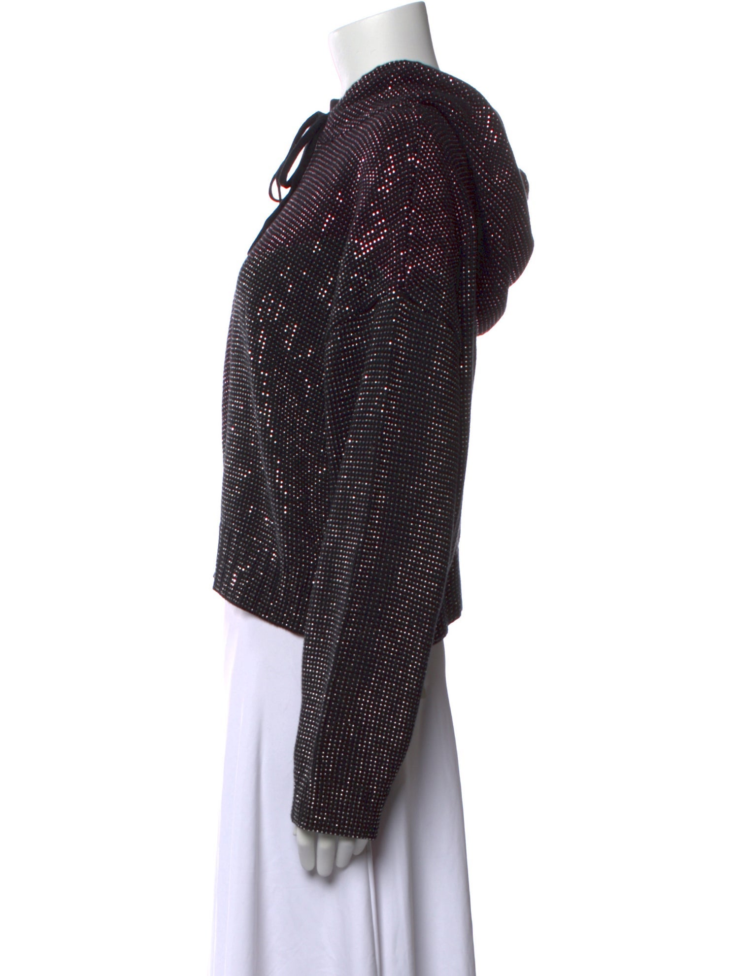 RtA Polka Dot Print Turtleneck Crop Top