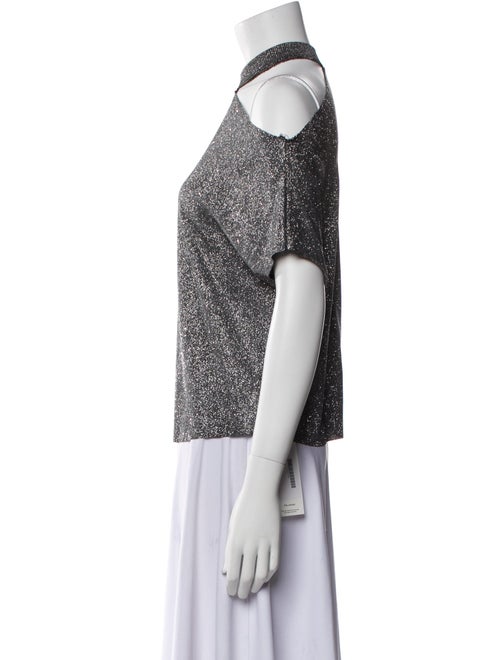 RtA Printed Mock Neck Blouse