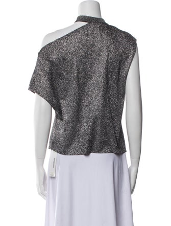 RtA Printed Mock Neck Blouse