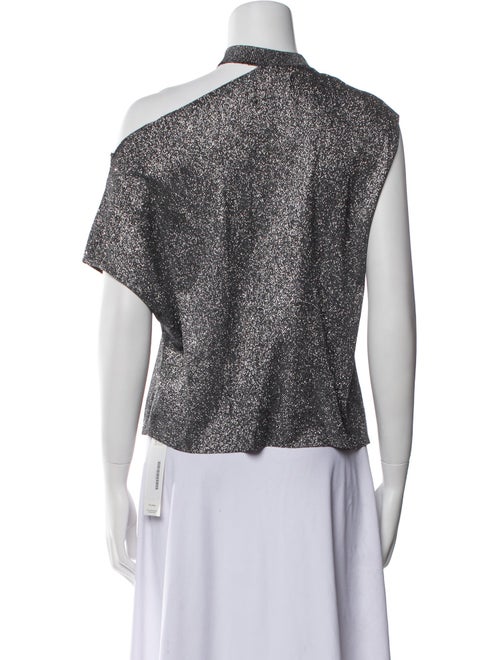 RtA Printed Mock Neck Blouse