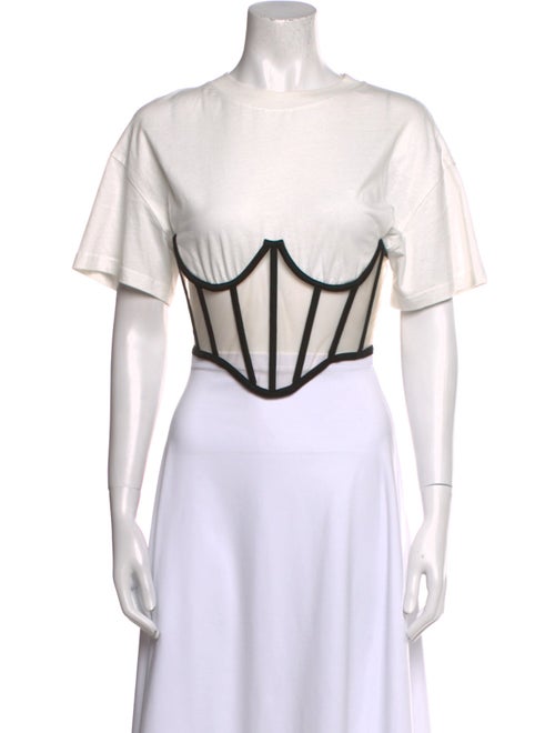 RtA Crew Neck Short Sleeve Crop Top