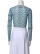 RtA Paisley Print Bateau Neckline Crop Top
