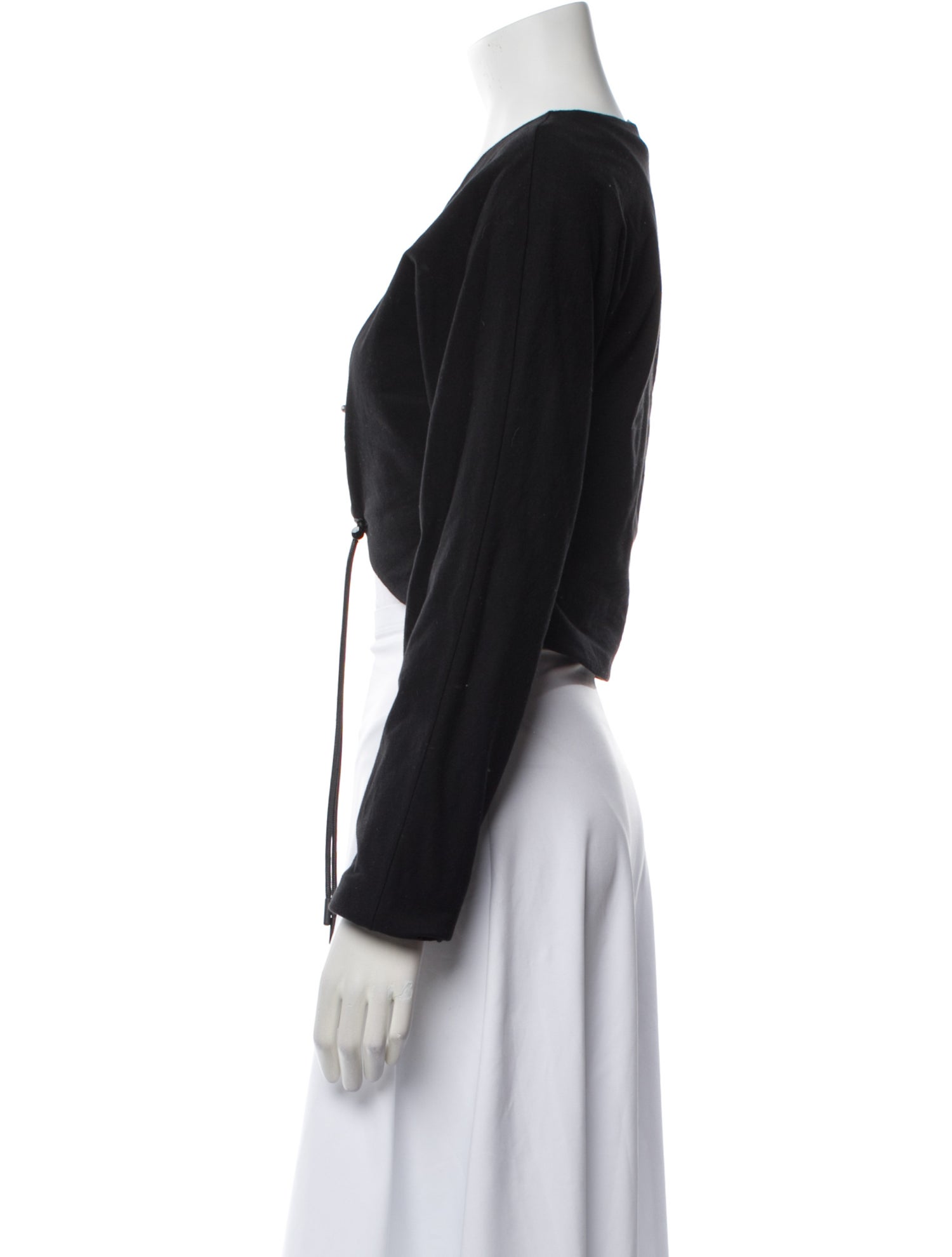 RtA V-Neck Long Sleeve Crop Top