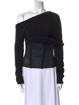 RtA One-Shoulder Long Sleeve Top