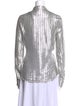 RtA Silk Long Sleeve Button-Up Top
