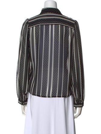 RtA Striped Long Sleeve Button-Up Top