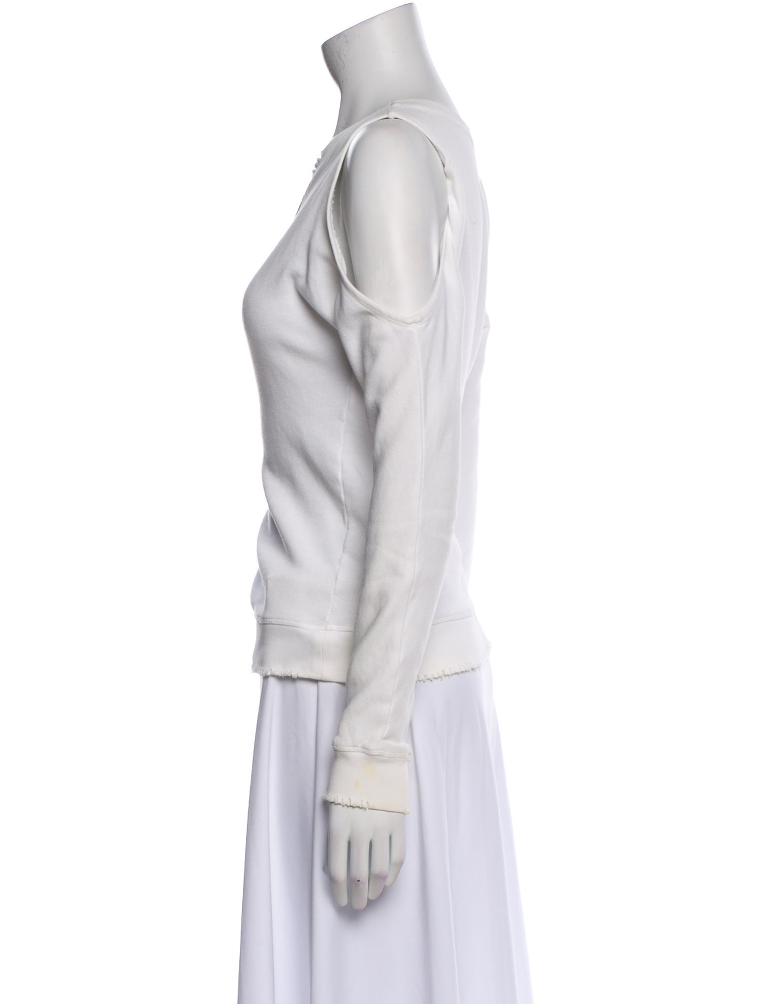 RtA Bateau Neckline Long Sleeve Sweatshirt