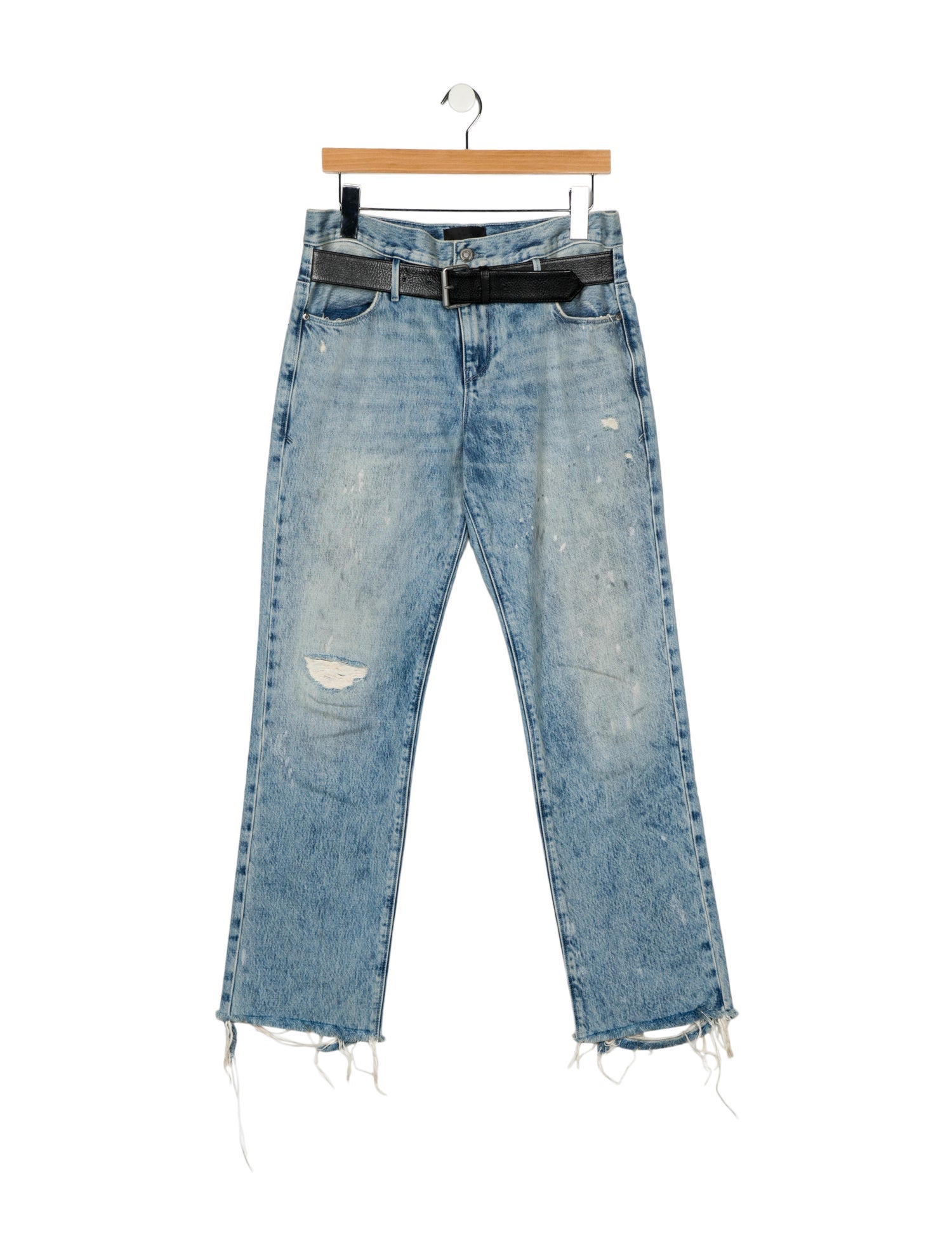 RtA High-Rise Straight Leg Jeans