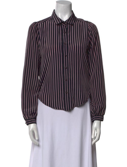 RtA Striped Long Sleeve Button-Up Top