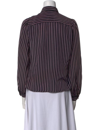 RtA Striped Long Sleeve Button-Up Top