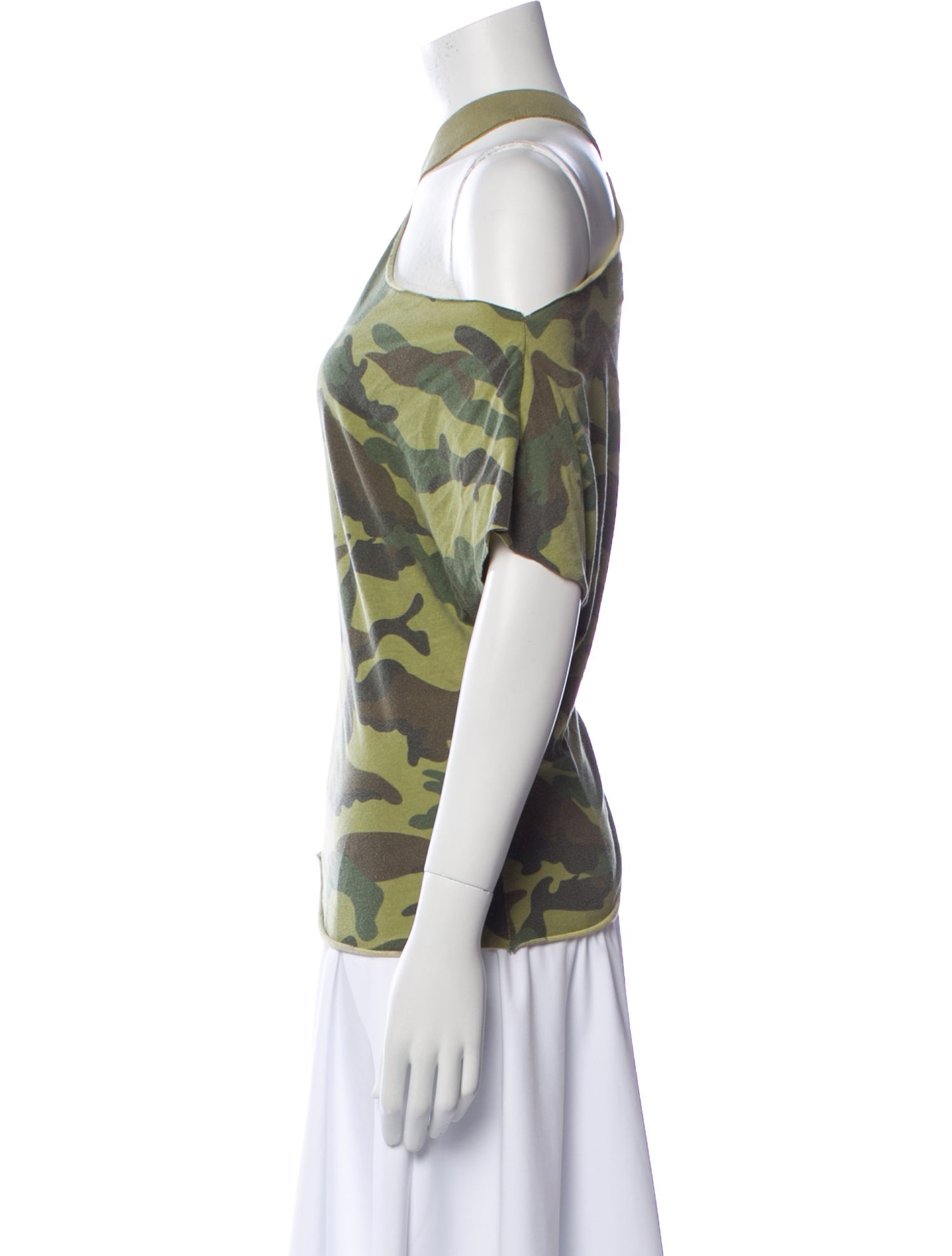 RtA Printed One-Shoulder Top