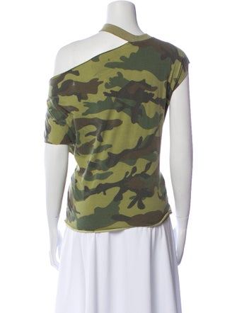 RtA Printed One-Shoulder Top