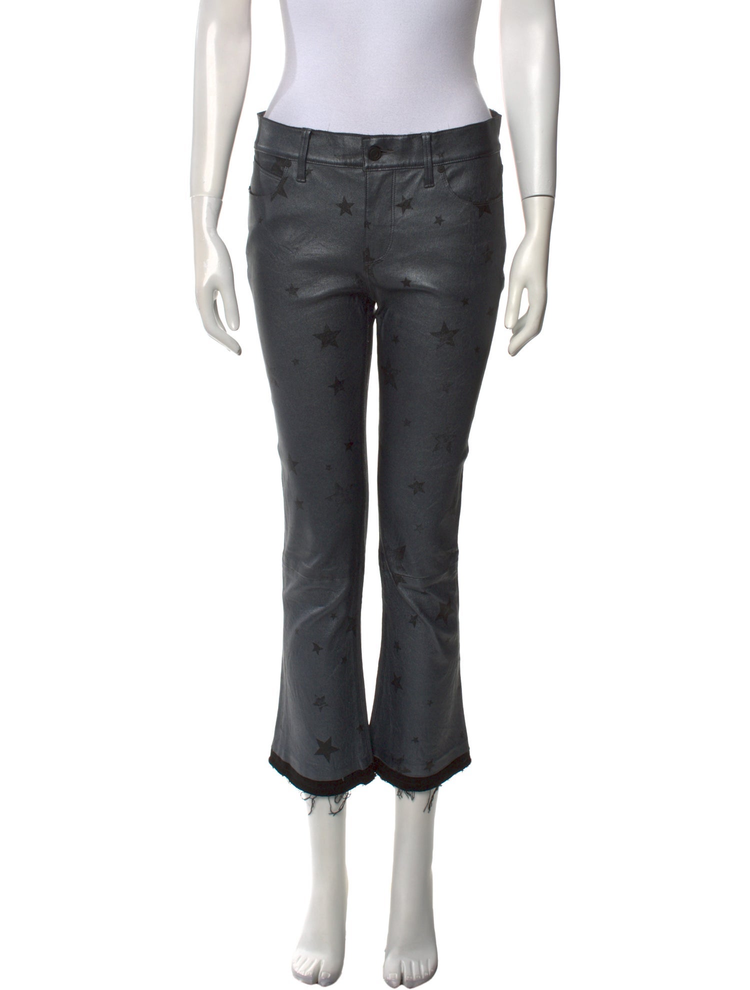 RtA Lambskin Wide Leg Pants