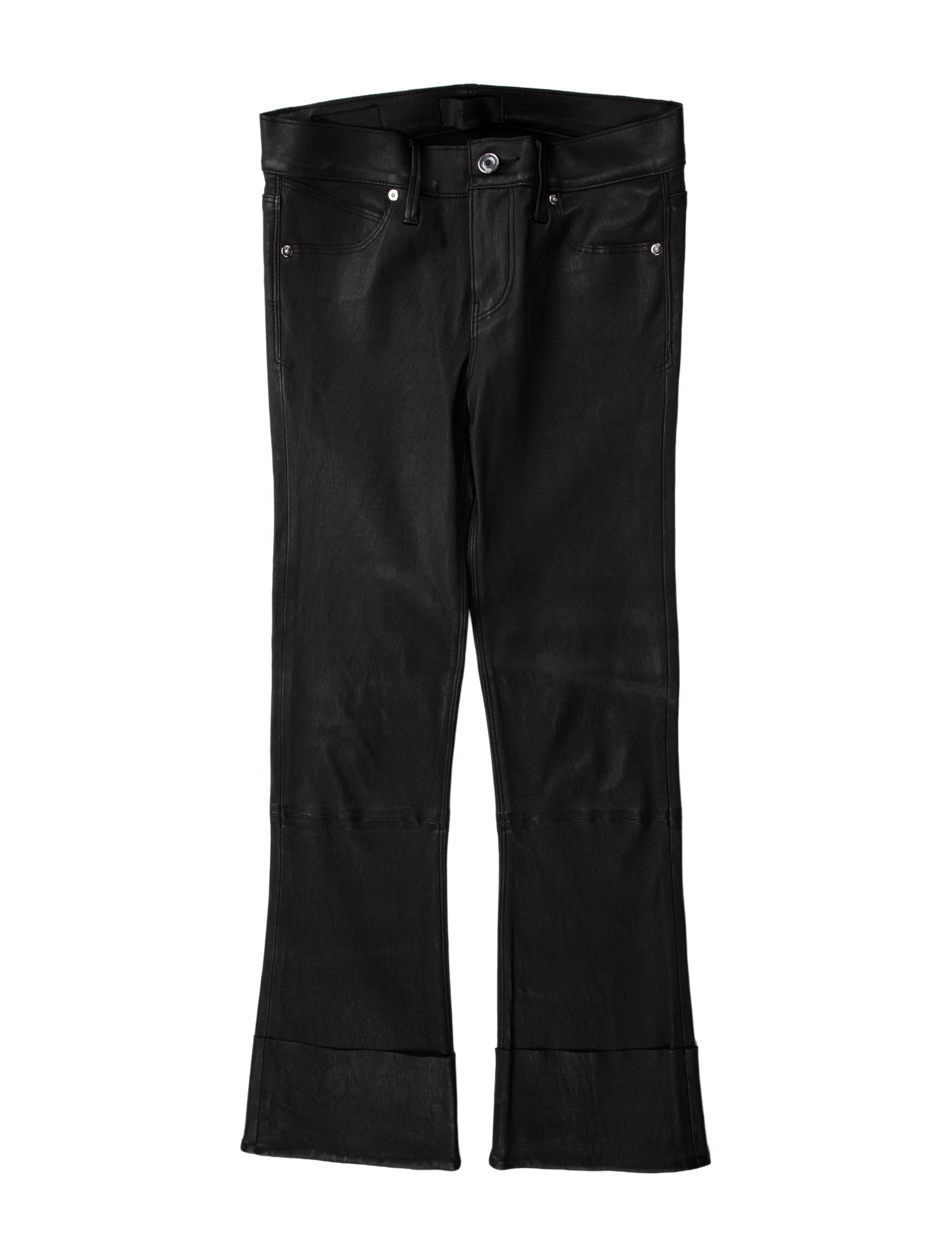 RtA Lambskin Straight Leg Pants