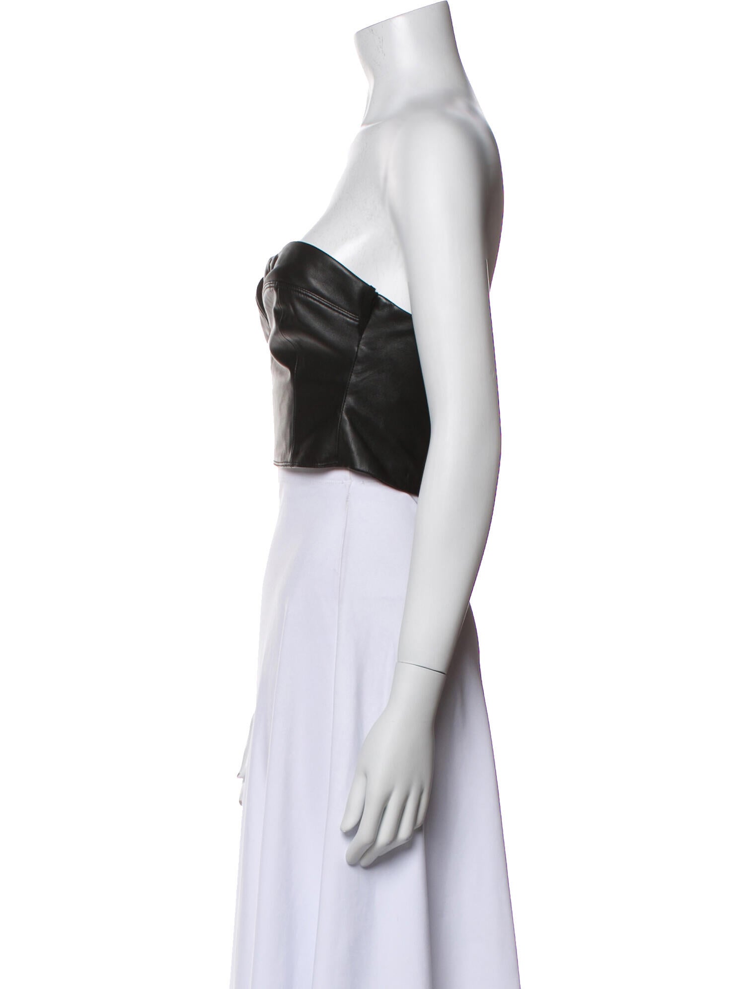 RtA Lambskin Strapless Crop Top w/ Tags