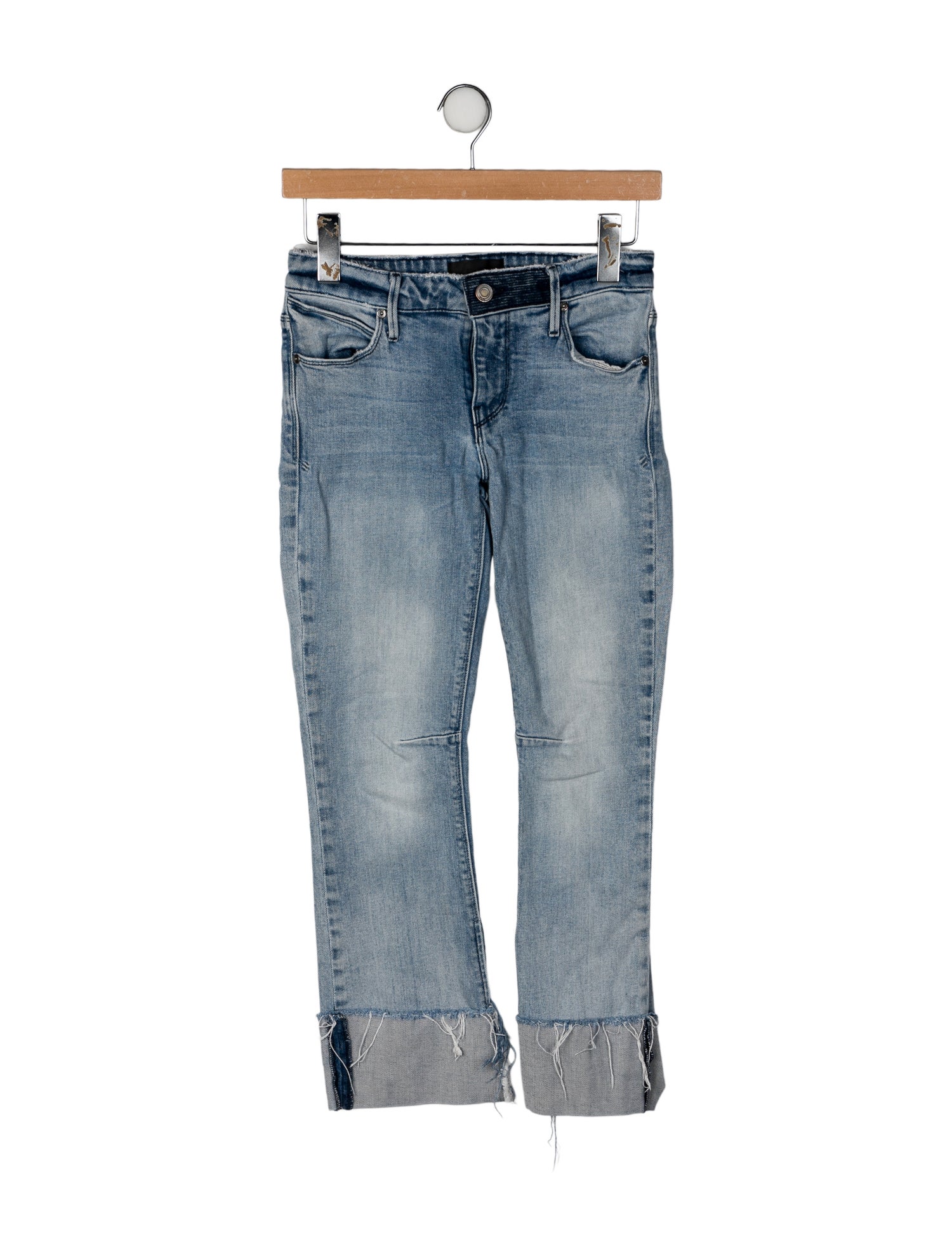 RtA Low-Rise Straight Leg Jeans