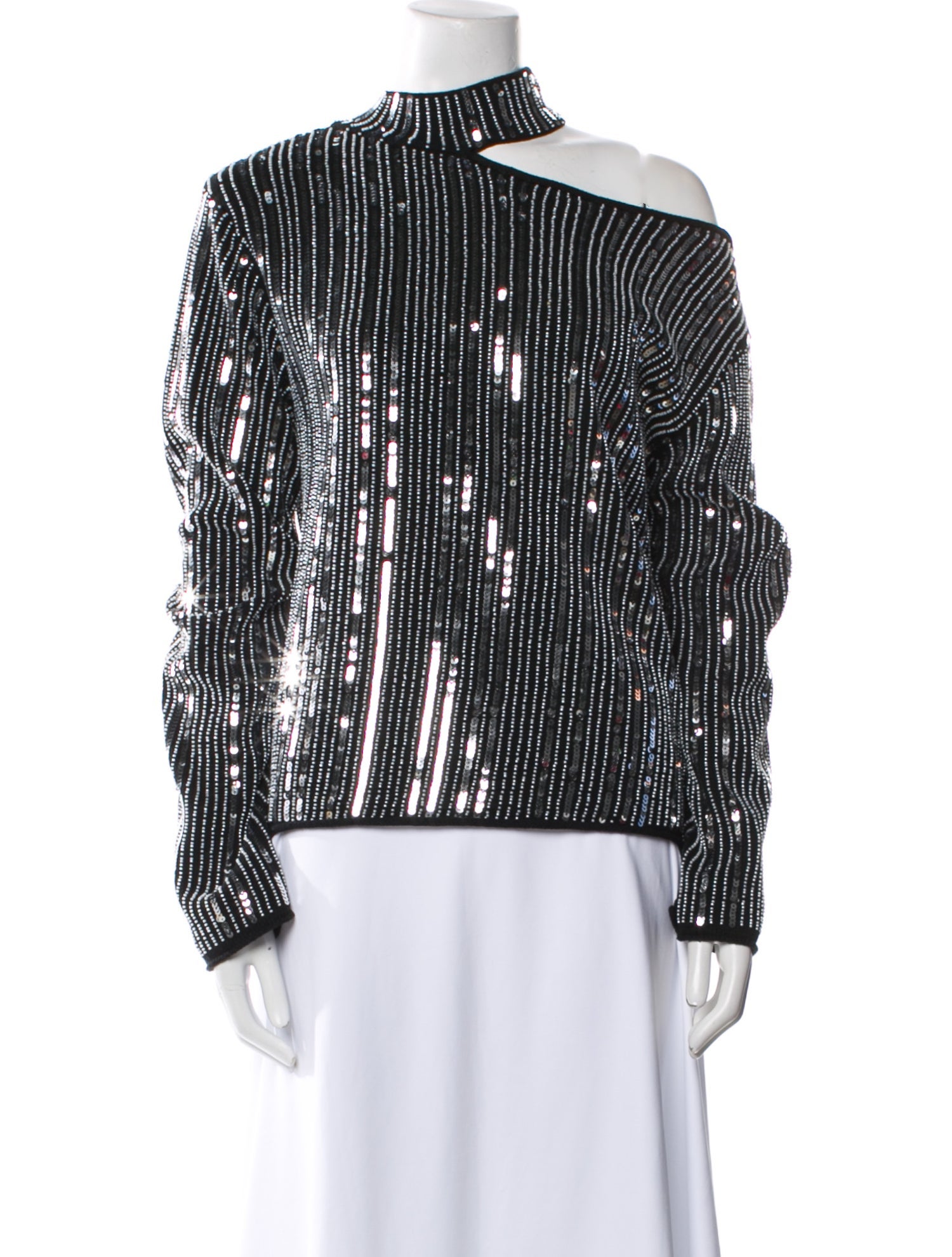 RtA Striped Mock Neck Blouse w/ Tags