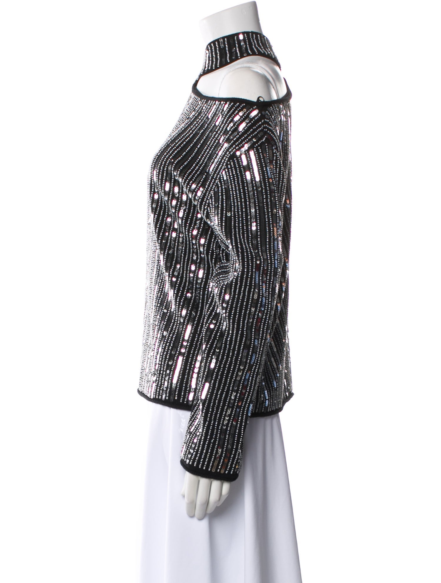 RtA Striped Mock Neck Blouse w/ Tags