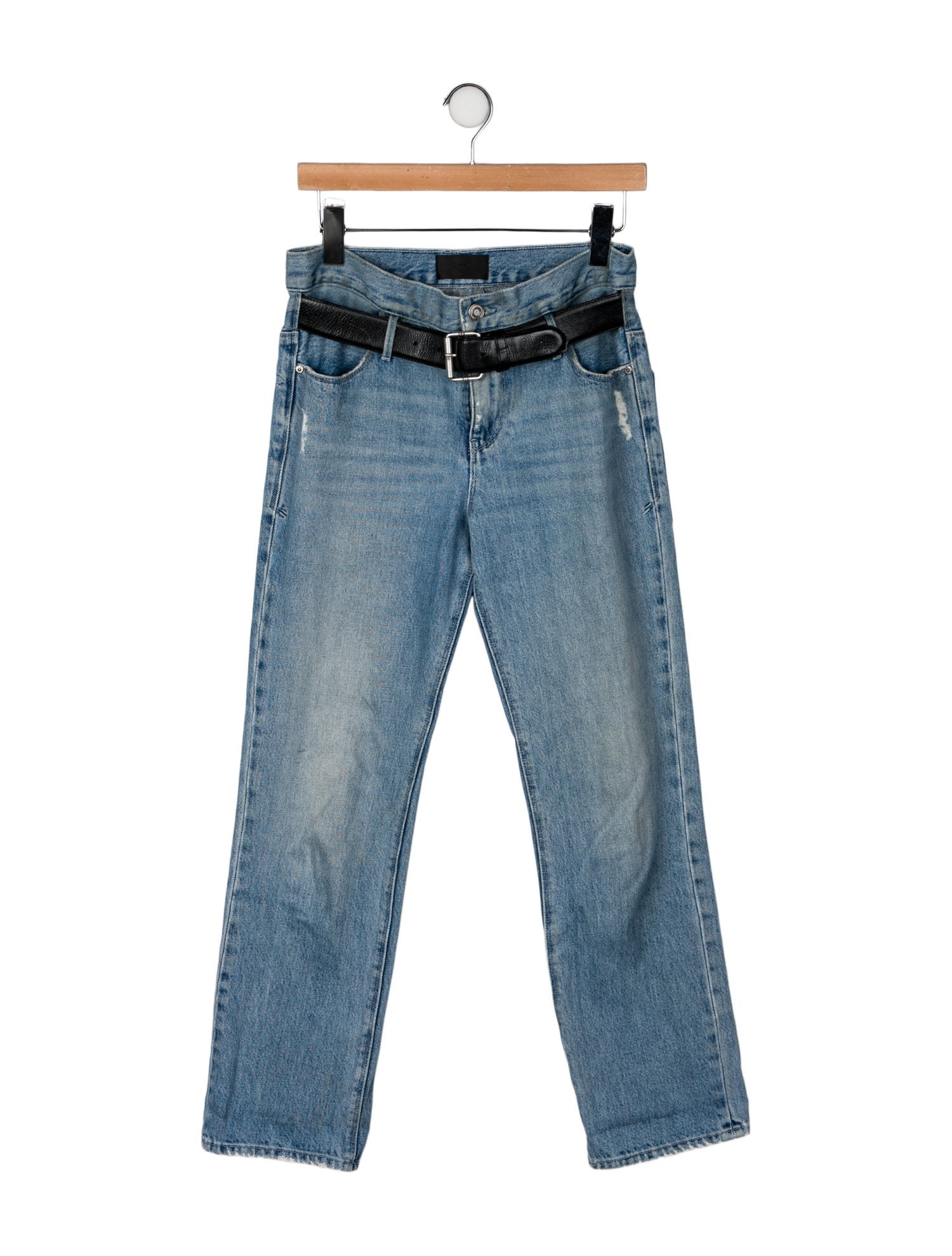 RtA Mid-Rise Straight Leg Jeans