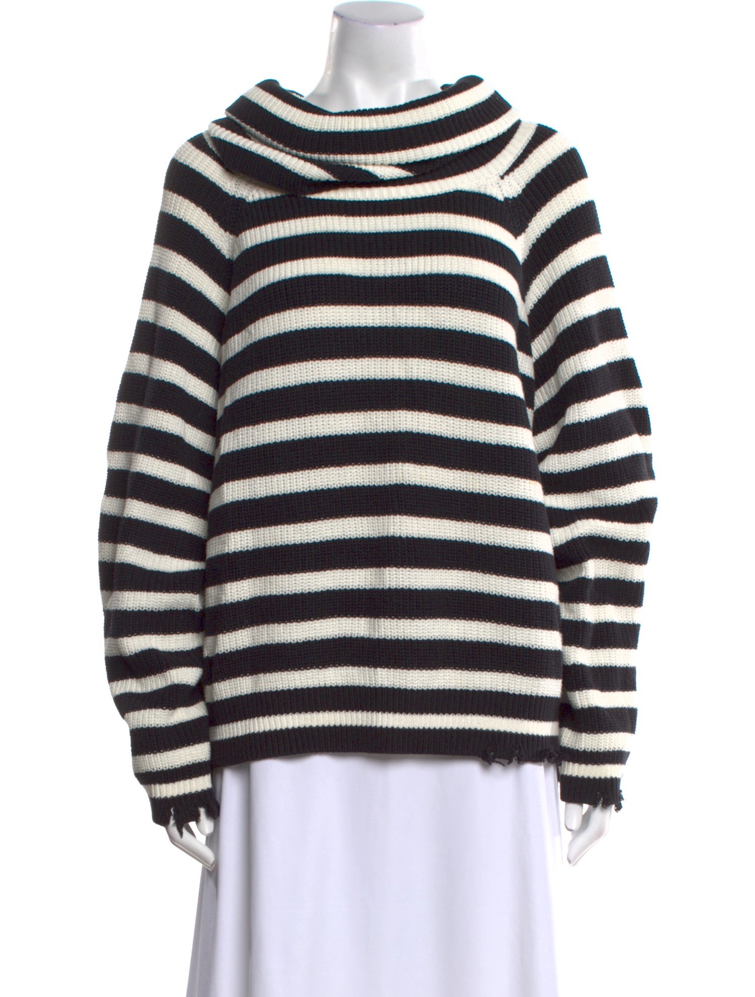 RtA Striped Bateau Neckline Sweater