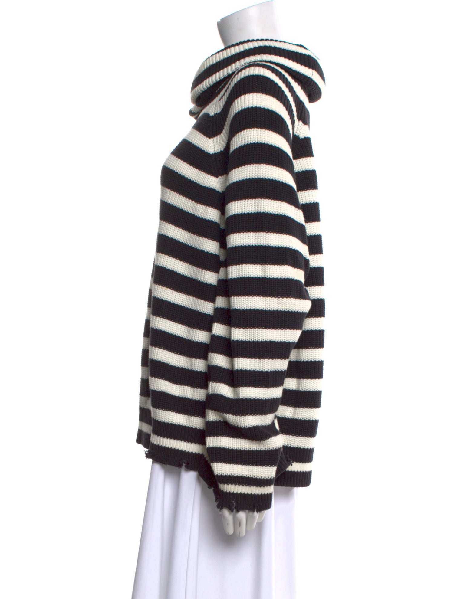 RtA Striped Bateau Neckline Sweater