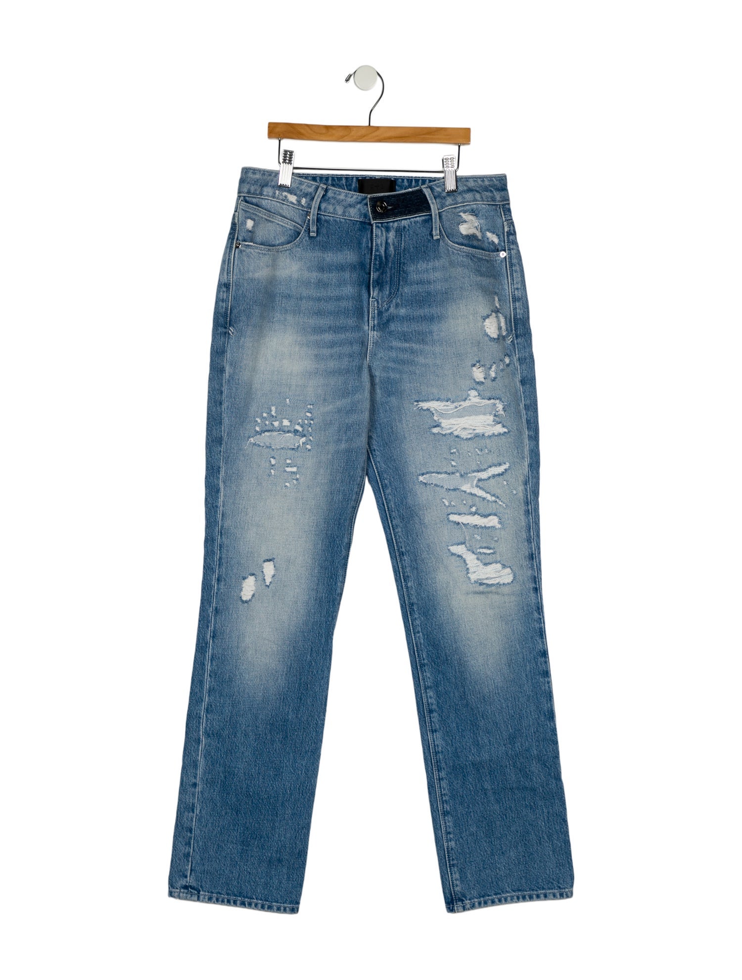 RtA Mid-Rise Straight Leg Jeans