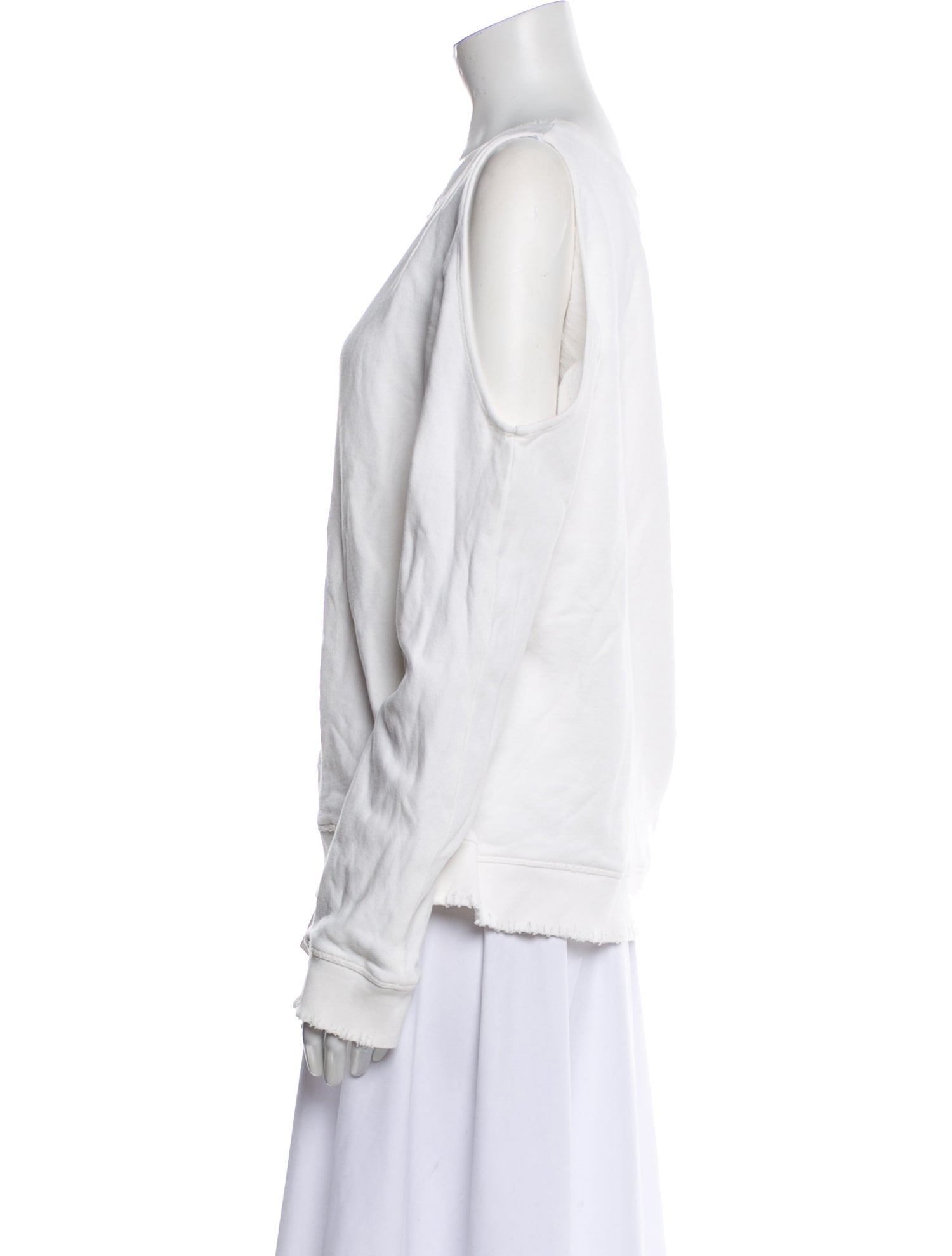 RtA One-Shoulder Long Sleeve Sweatshirt