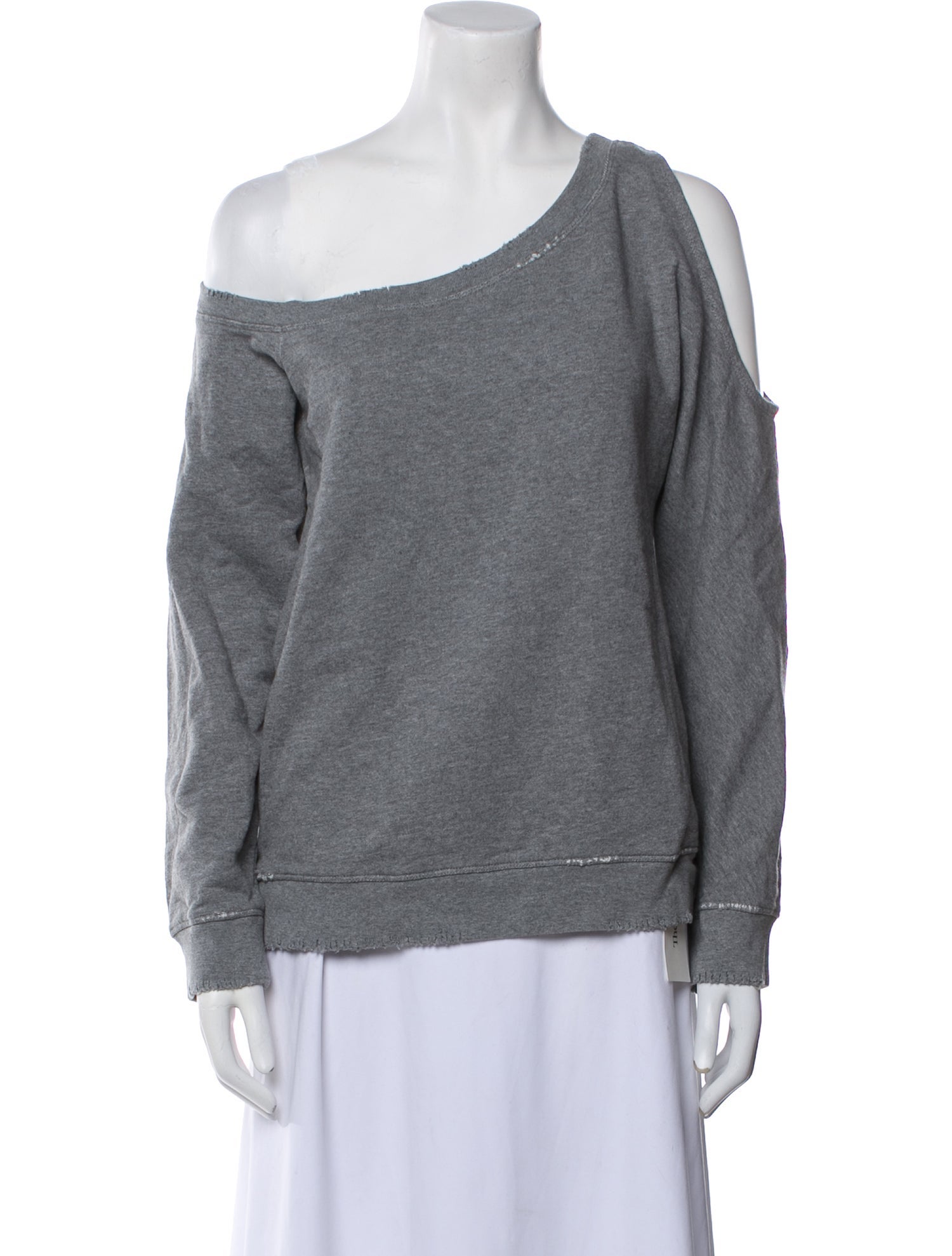 RtA One-Shoulder Long Sleeve Sweatshirt
