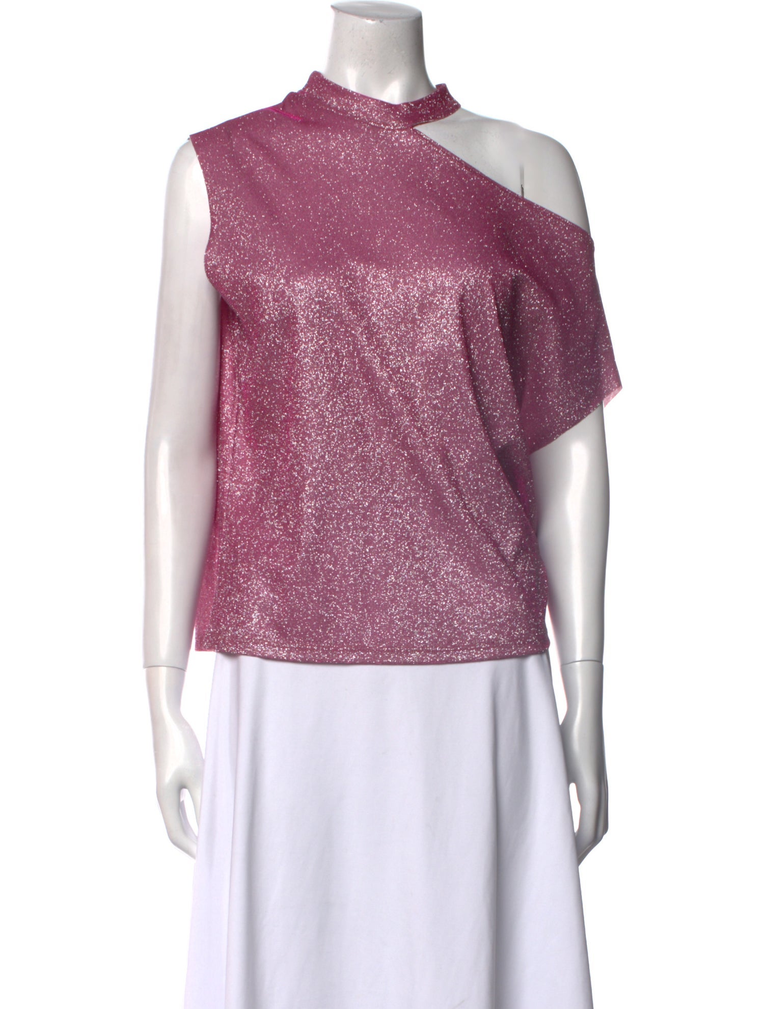 RtA Mock Neck Short Sleeve Top