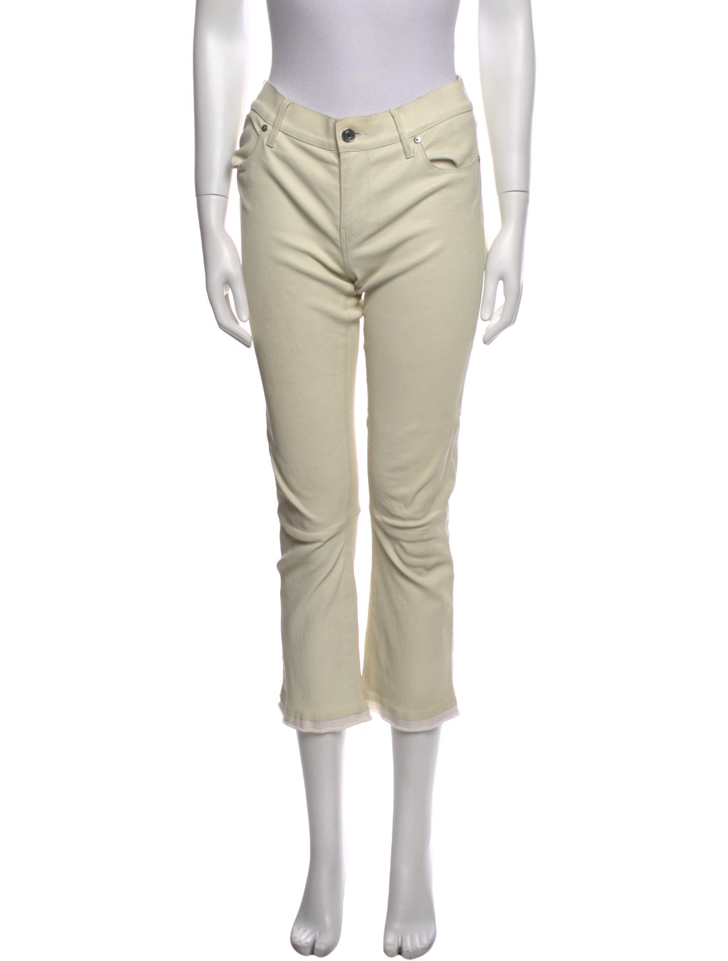 RtA Lamb Leather Straight Leg Pants