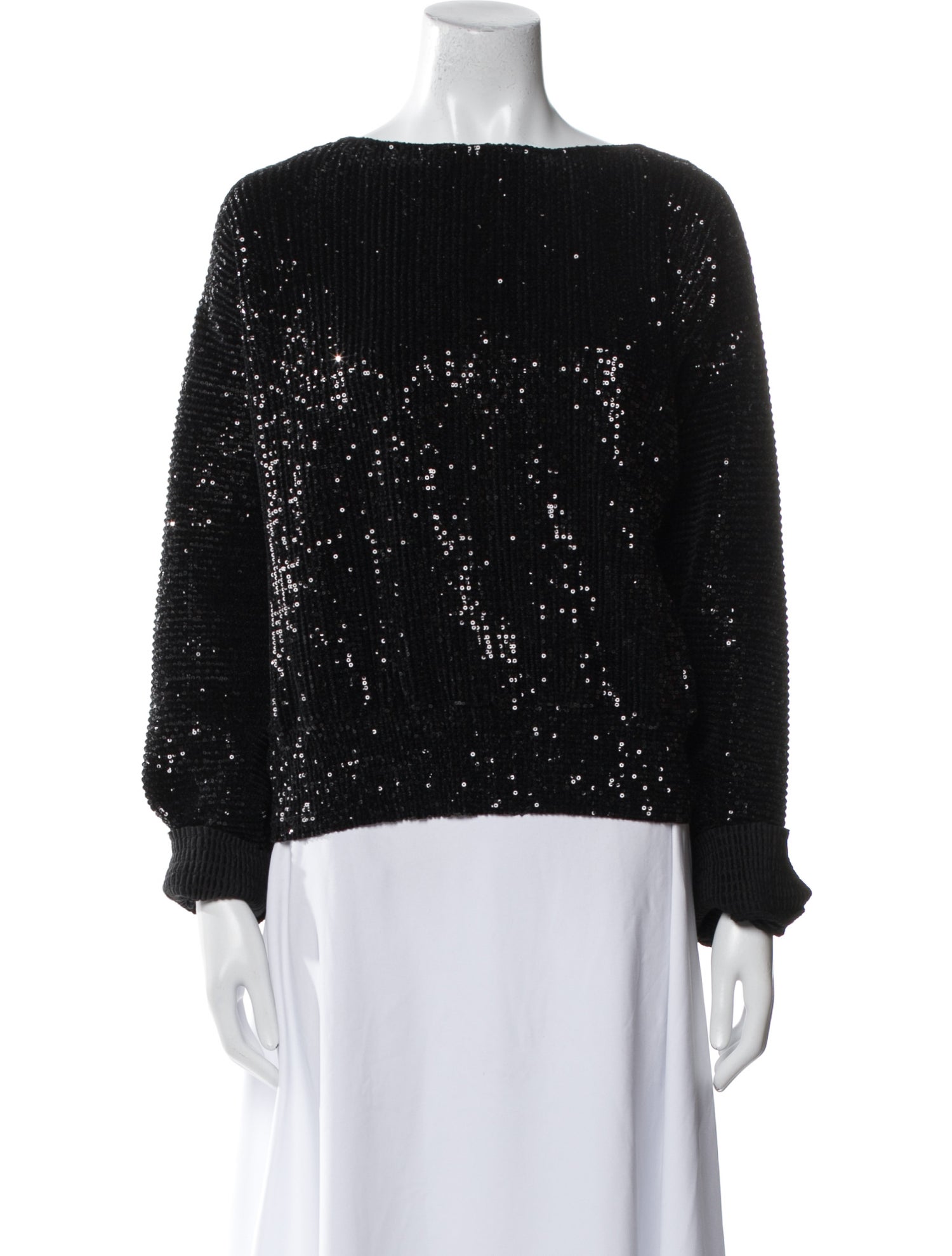 RtA Bateau Neckline Long Sleeve Sweatshirt