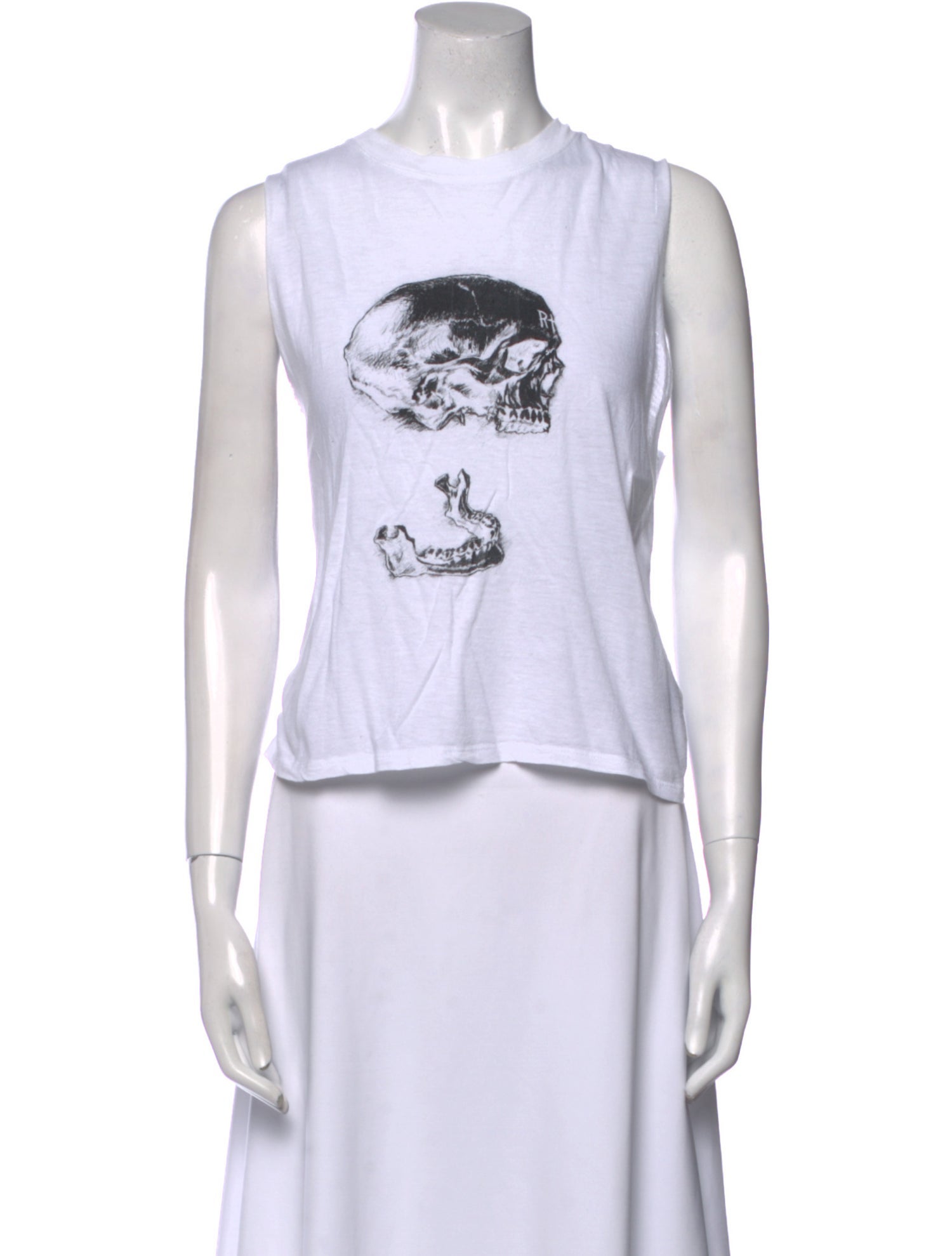 RtA Graphic Print Crew Neck Top