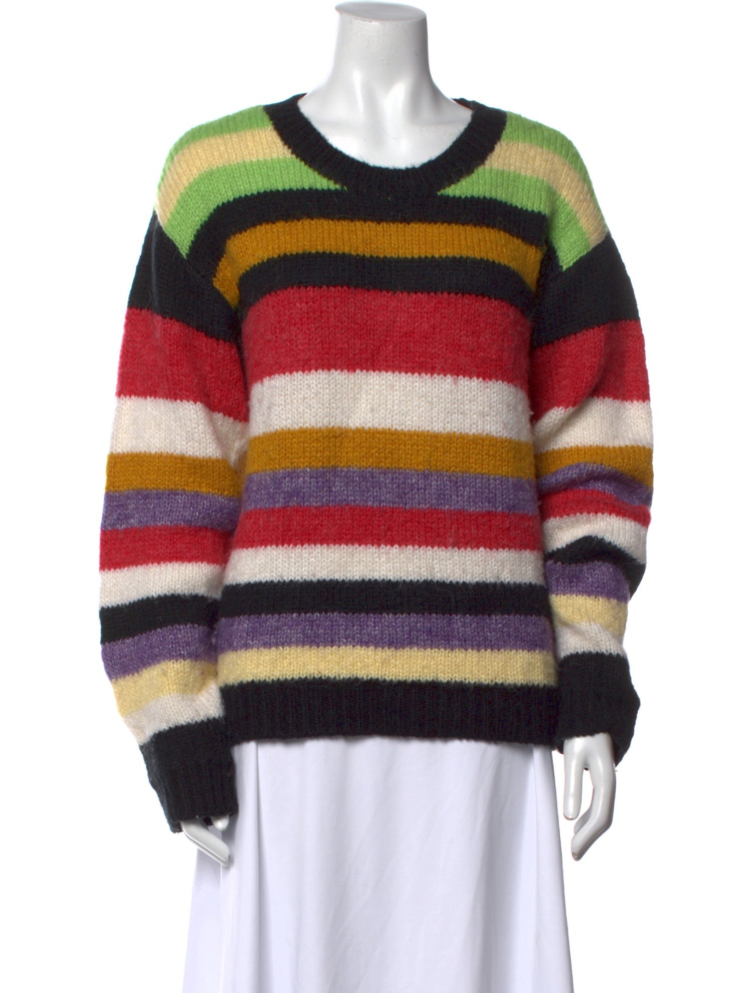 RtA Striped Crew Neck Sweater