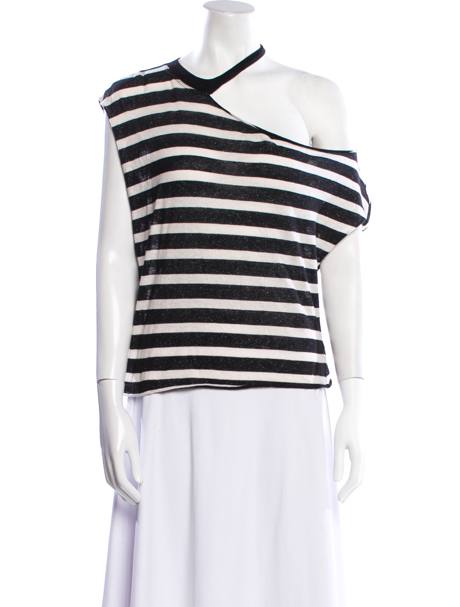 RtA Striped Asymmetrical Top
