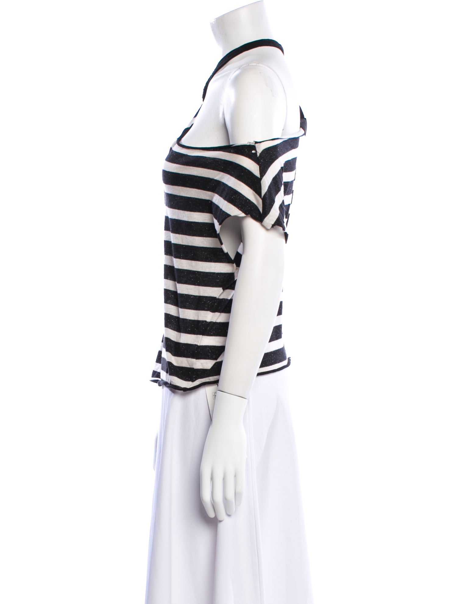 RtA Striped Asymmetrical Top