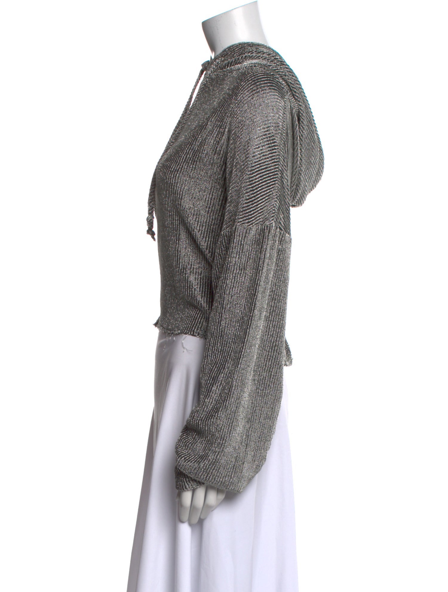 RtA Striped Crew Neck Crop Top