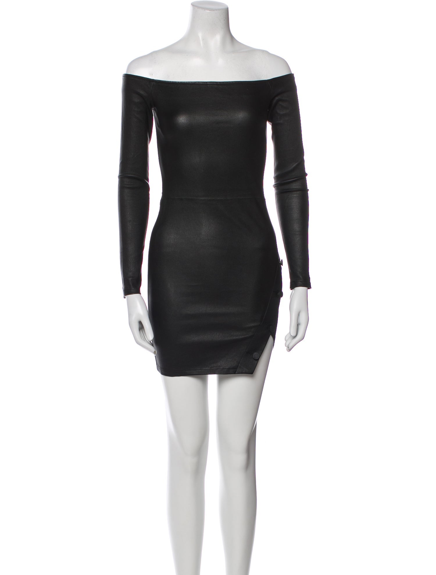 RtA Lambskin Mini Dress