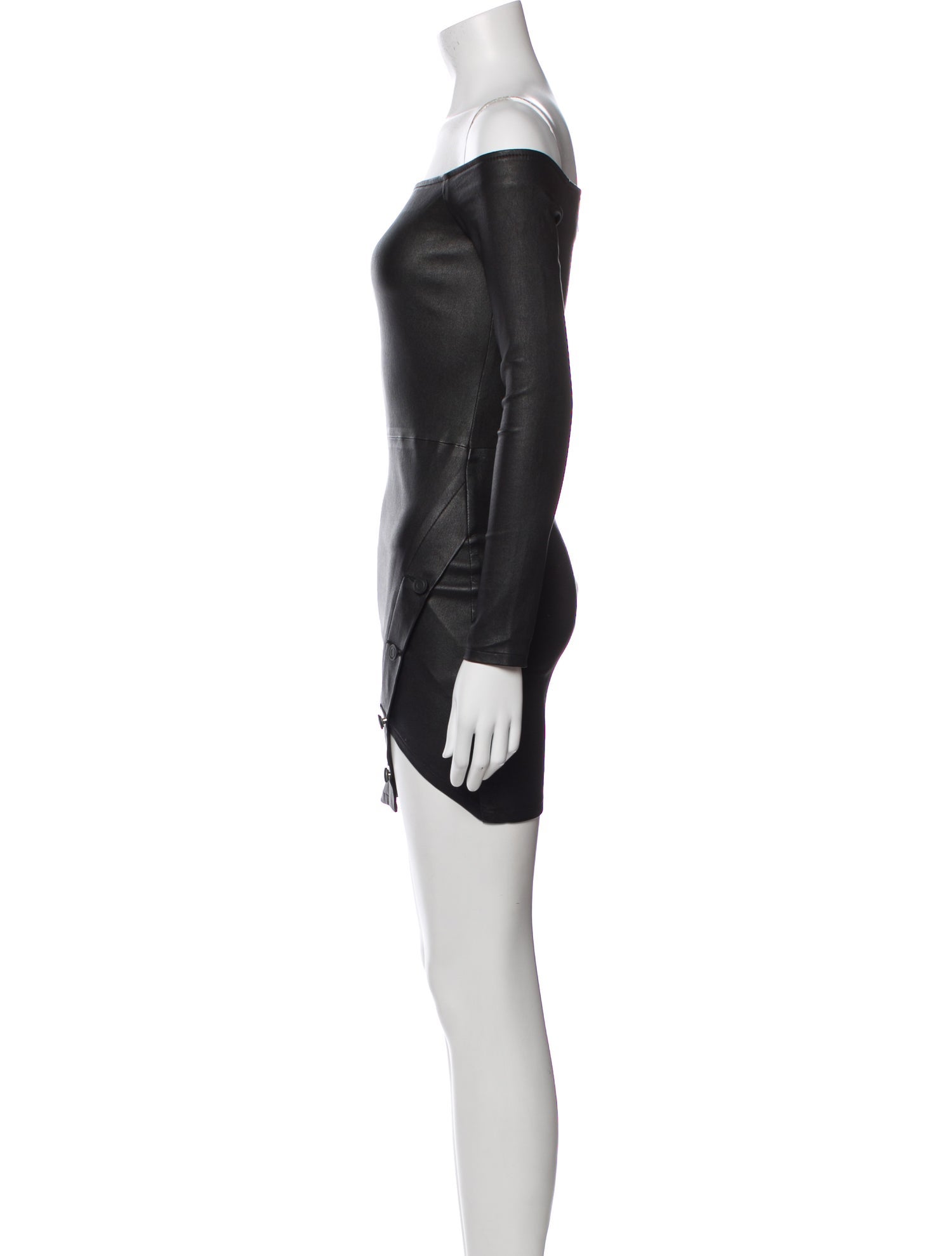 RtA Lambskin Mini Dress