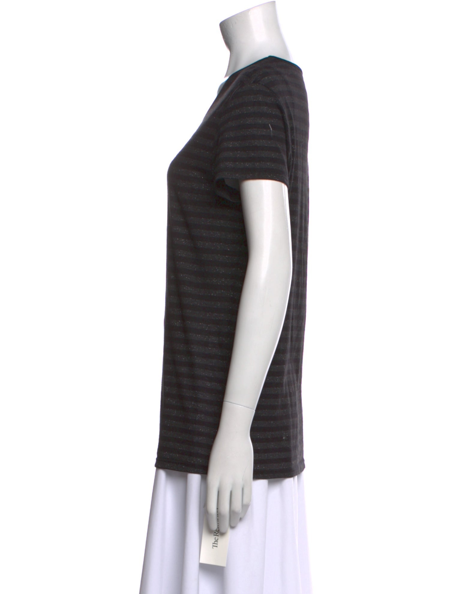 RtA Striped Scoop Neck T-Shirt