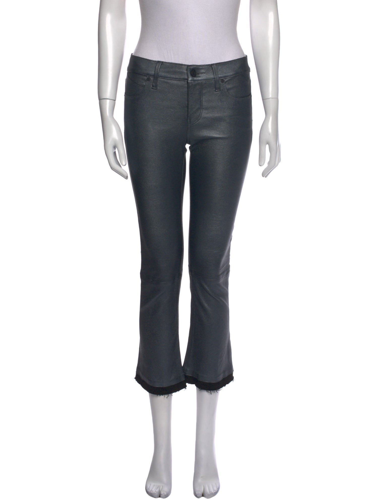 RtA Lambskin Straight Leg Pants