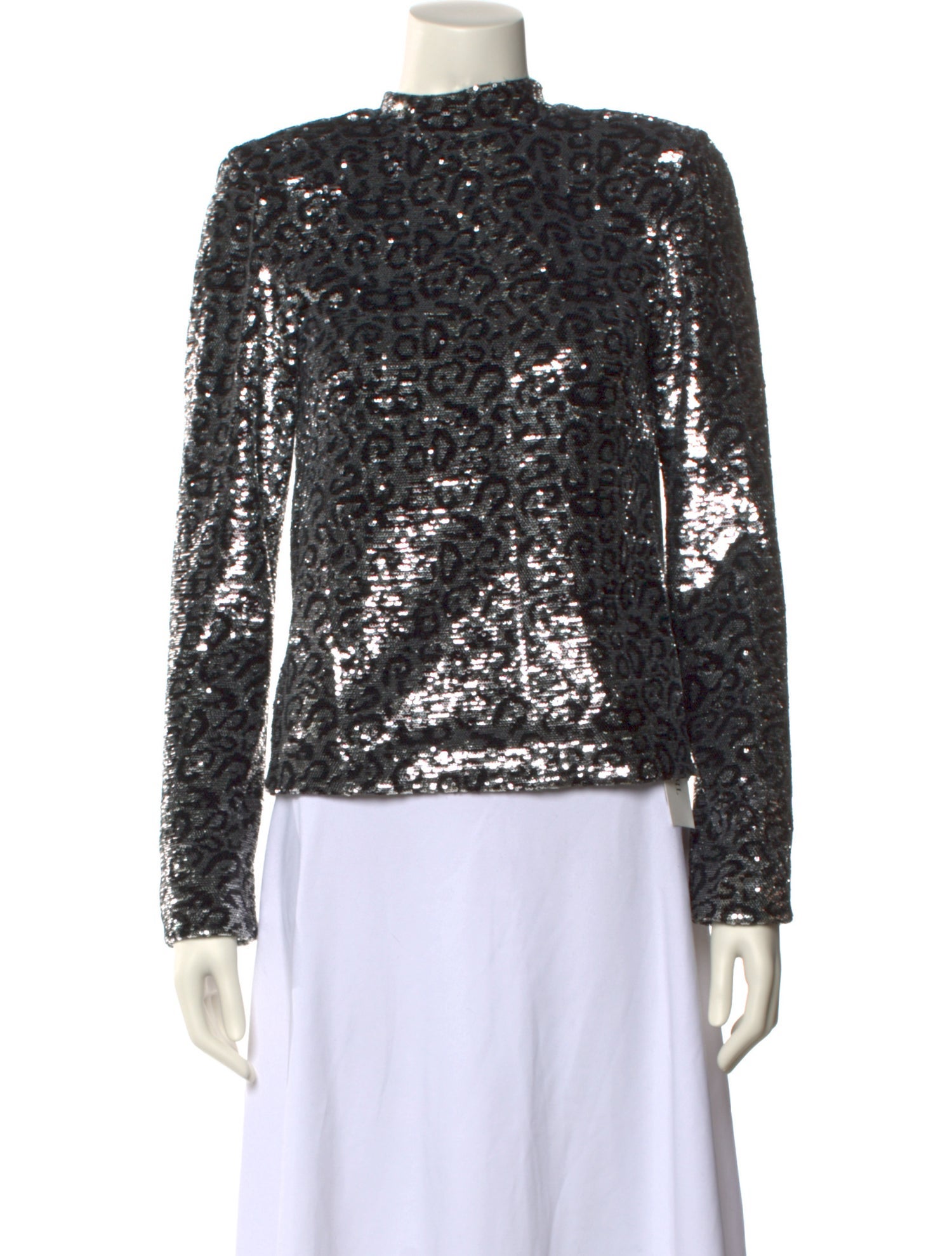 RtA Animal Print Mock Neck Sweatshirt