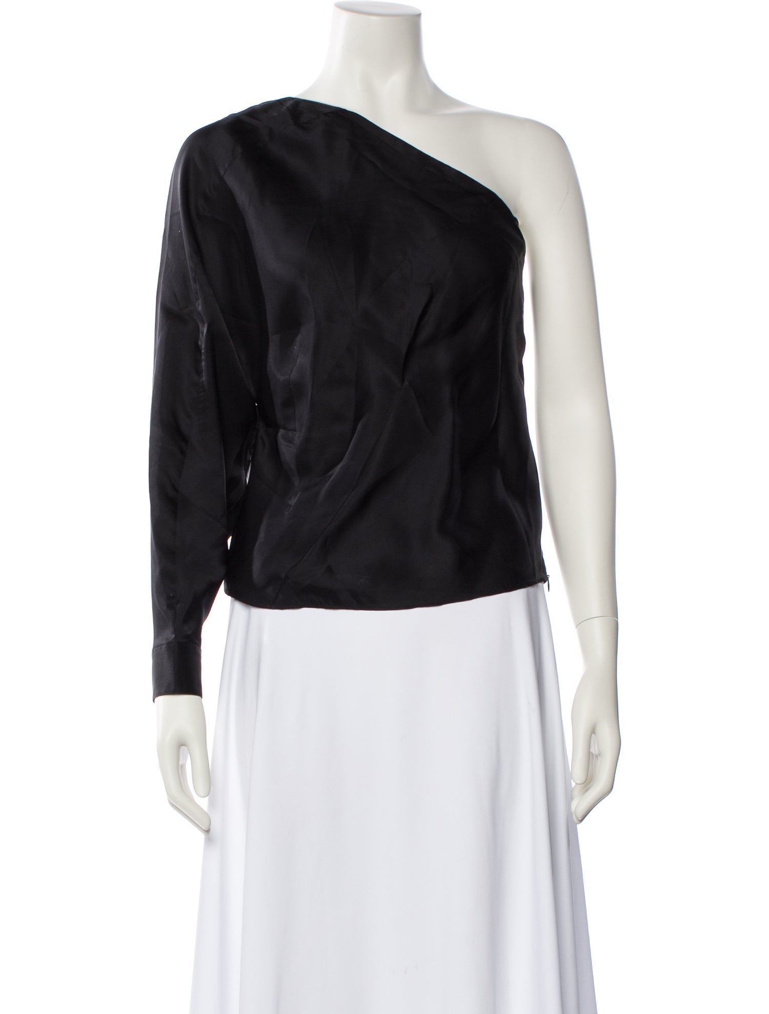 RtA Satin One-Shoulder Top