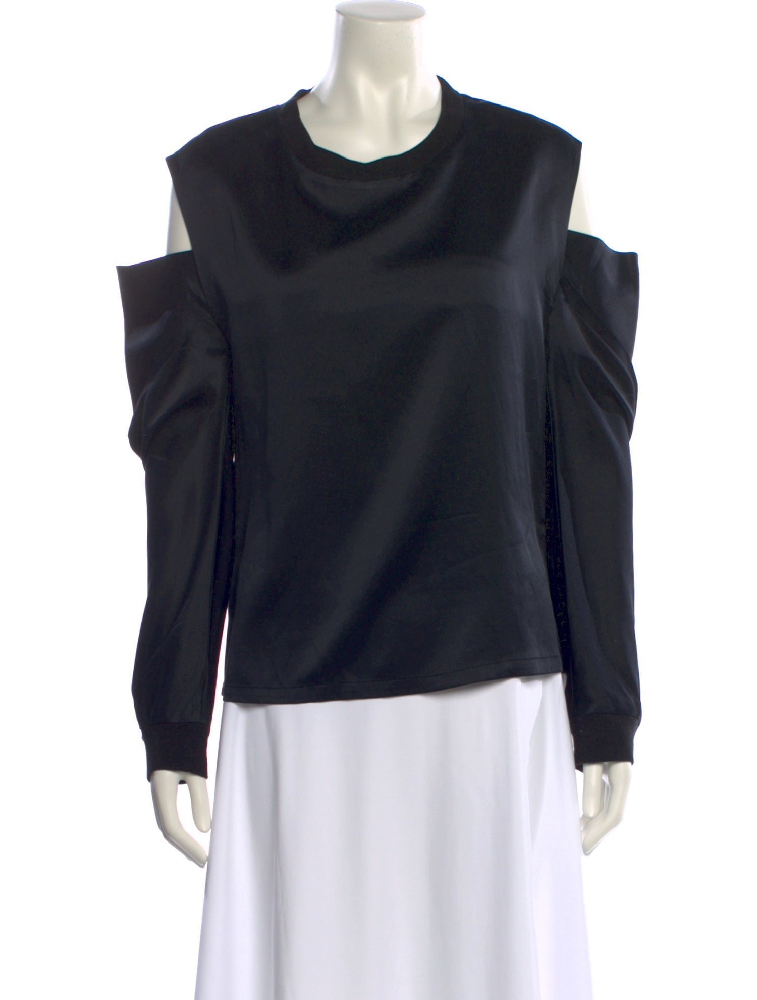 RtA Silk Cowl Neck Sweatshirt